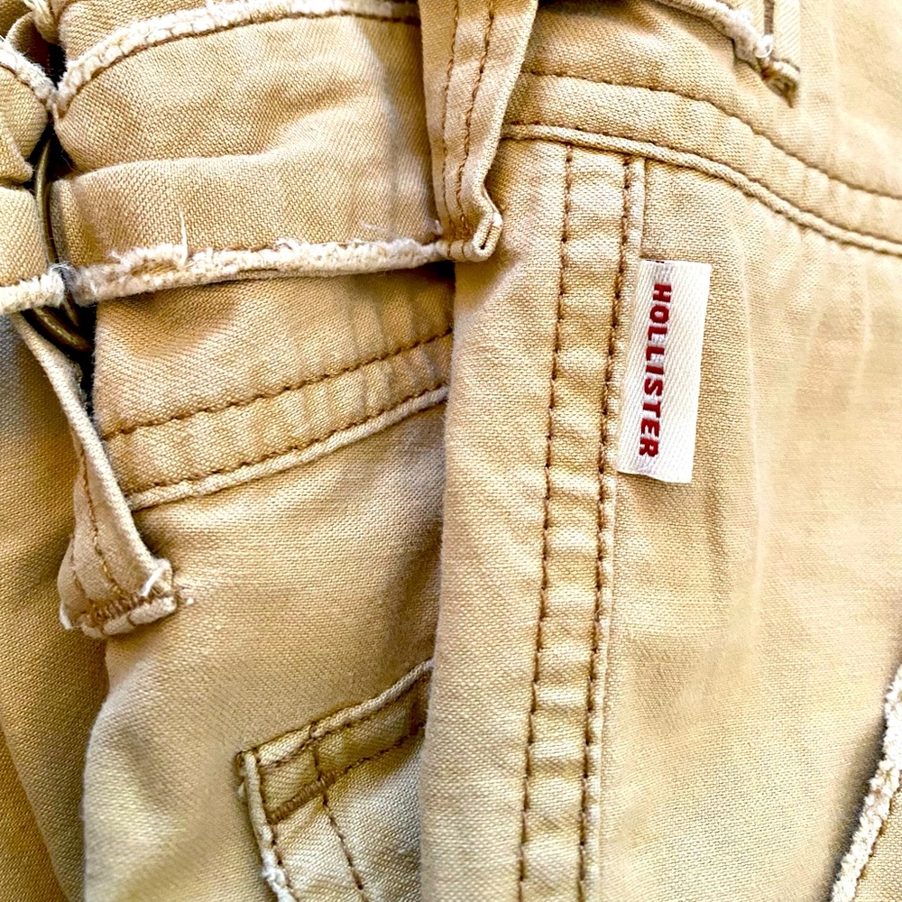 Hollister America Cargo Khaki Shorts Size 7 - Picture 5 of 6